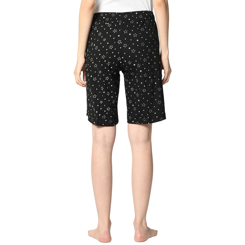 Mack Jonney Black Shorts For Women's