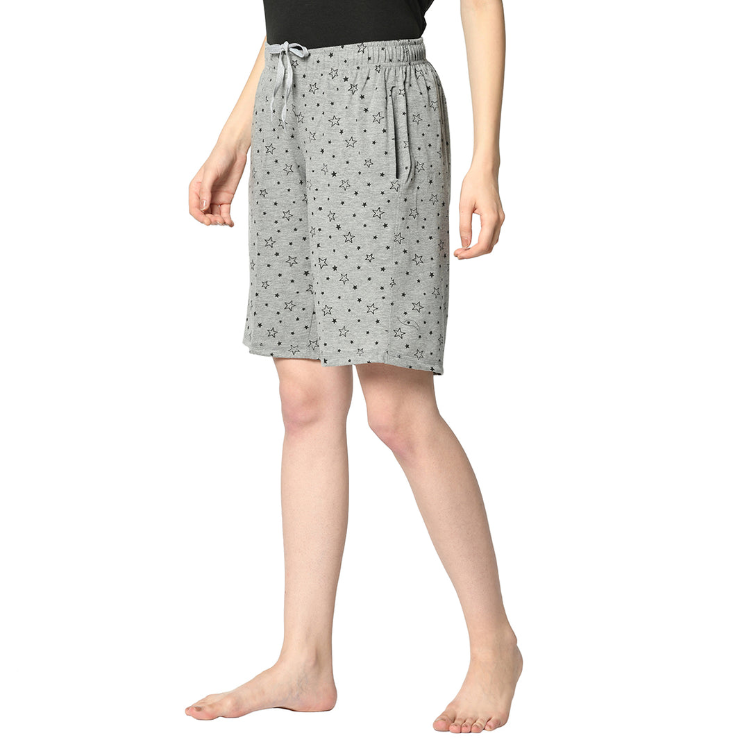 Mack Jonney Grey Shorts For Women's
