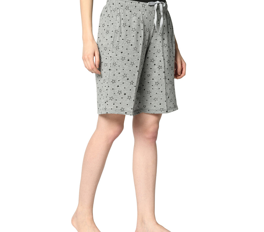 Mack Jonney Grey Shorts For Women's