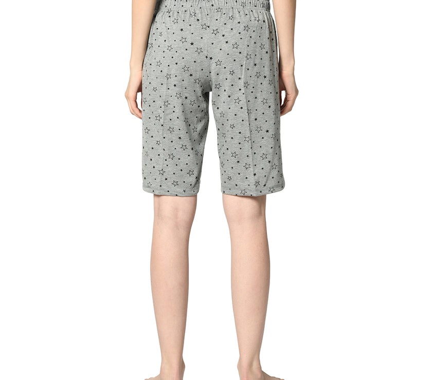 Mack Jonney Grey Shorts For Women's