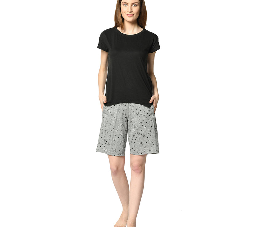 Mack Jonney Grey Shorts For Women's