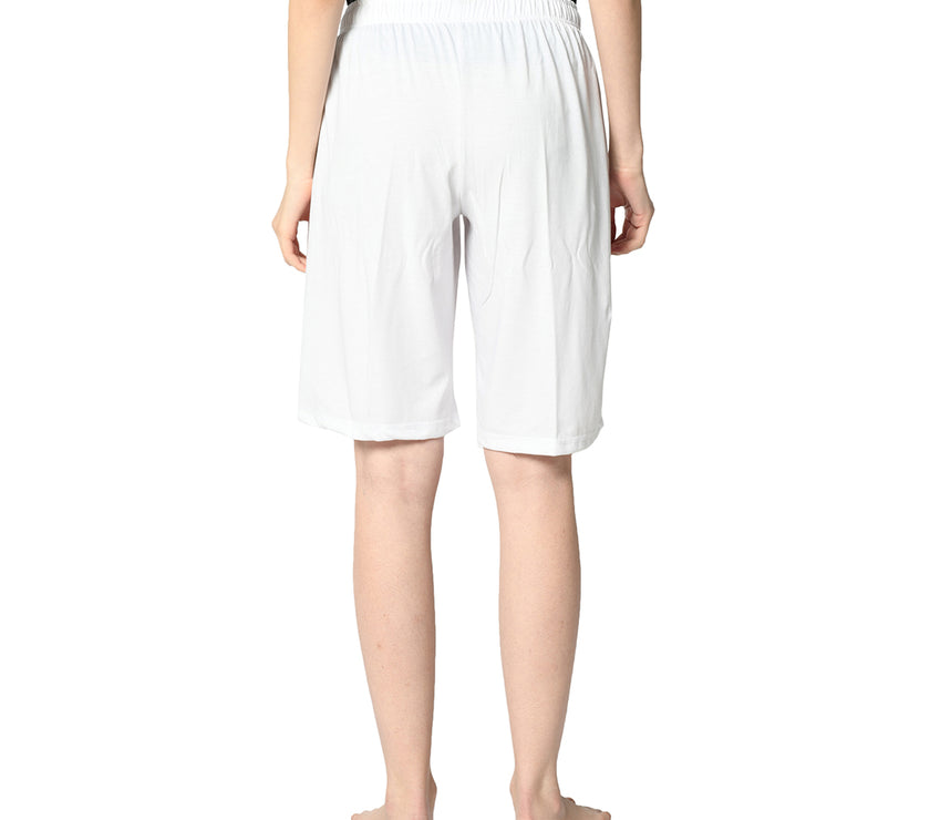 Mack Jonney White Shorts For Women's