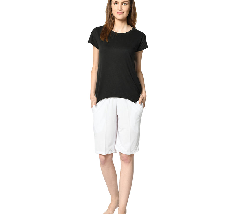 Mack Jonney White Shorts For Women's