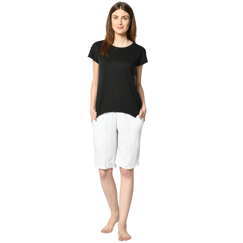 Mack Jonney White Shorts For Women's