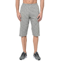Mack Jonney Cotton Blended Regular Fit Black 3/4th Capri For Men