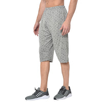Mack Jonney Cotton Blended Regular Fit Black 3/4th Capri For Men