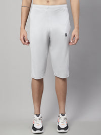 Mack Jonney Light Grey Regular fit Cotton Capri for Men