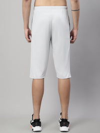 Mack Jonney Light Grey Regular fit Cotton Capri for Men