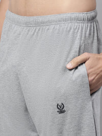 Mack Jonney Grey Melange Regular fit Cotton Capri for Men