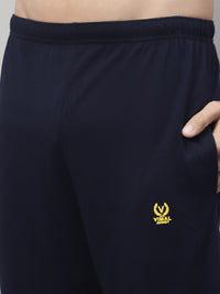 Mack Jonney Navy Blue Regular fit Cotton Capri for Men