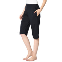 Mack Jonney Blue 3/4th Capri For Women's