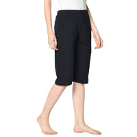 Mack Jonney Blue 3/4th Capri For Women's