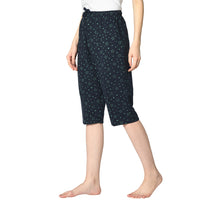 Mack Jonney Blue 3/4th Capri For Women's