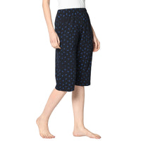 Mack Jonney Dark Blue 3/4th Capri For Women's