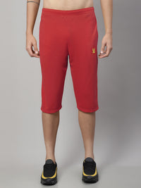 Mack Jonney Red Regular fit Cotton Capri for Men