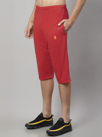 Mack Jonney Red Regular fit Cotton Capri for Men