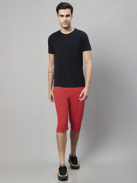 Mack Jonney Red Regular fit Cotton Capri for Men