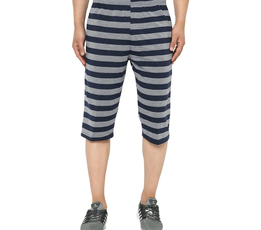 Vimal Jonney Regular Fit Dark Blue 3/4th Capri For Men's - Vimal Clothing store