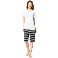 Mack Jonney Black 3/4th Capri For Women's
