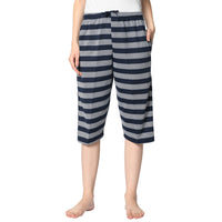 Mack Jonney Blue 3/4th Capri For Women's
