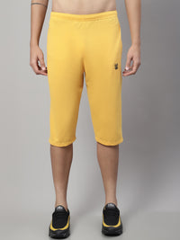 Mack Jonney Yellow Regular fit Cotton Capri for Men