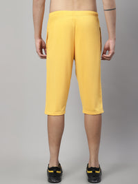 Mack Jonney Yellow Regular fit Cotton Capri for Men