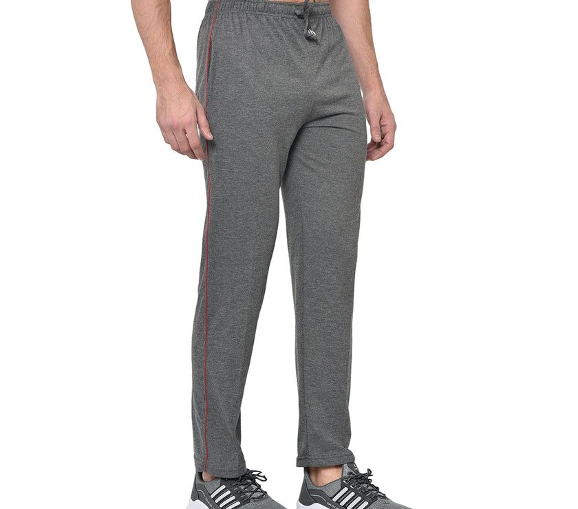 Mack Jonney Grey Cotton Trackpant For Men's