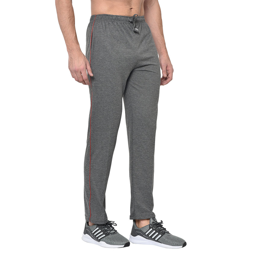 Mack Jonney Grey Cotton Trackpant For Men's