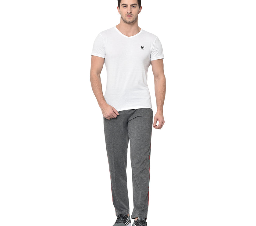 Mack Jonney Grey Cotton Trackpant For Men's