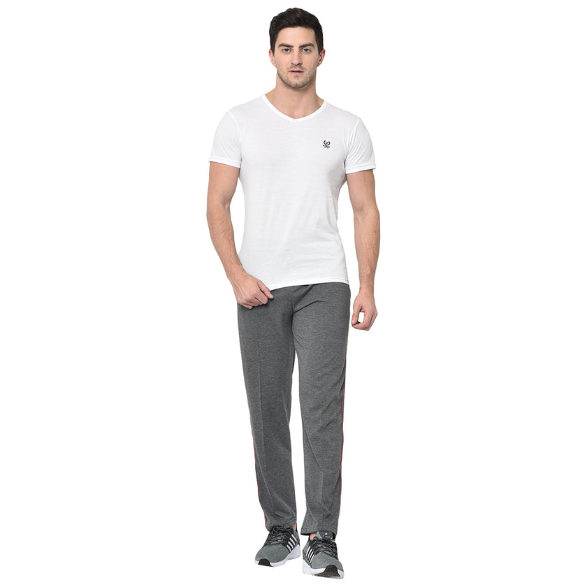 Mack Jonney Grey Cotton Trackpant For Men's