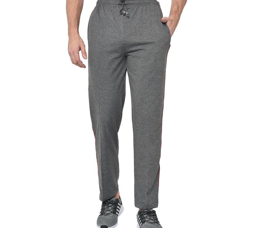 Mack Jonney Grey Cotton Trackpant For Men's