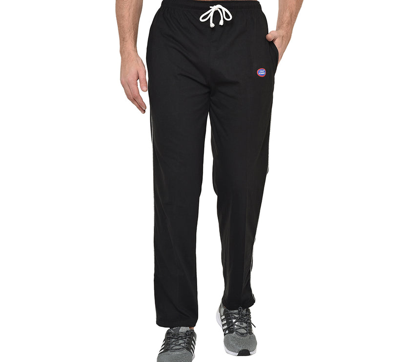 Mack Jonney Black Cotton Trackpant For Men's