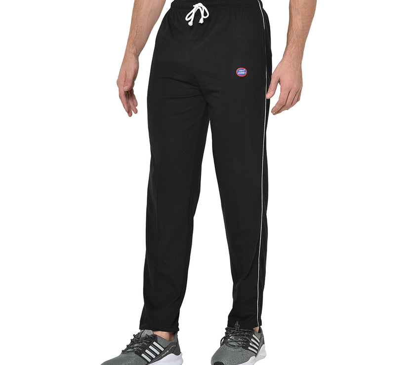 Mack Jonney Black Cotton Trackpant For Men's