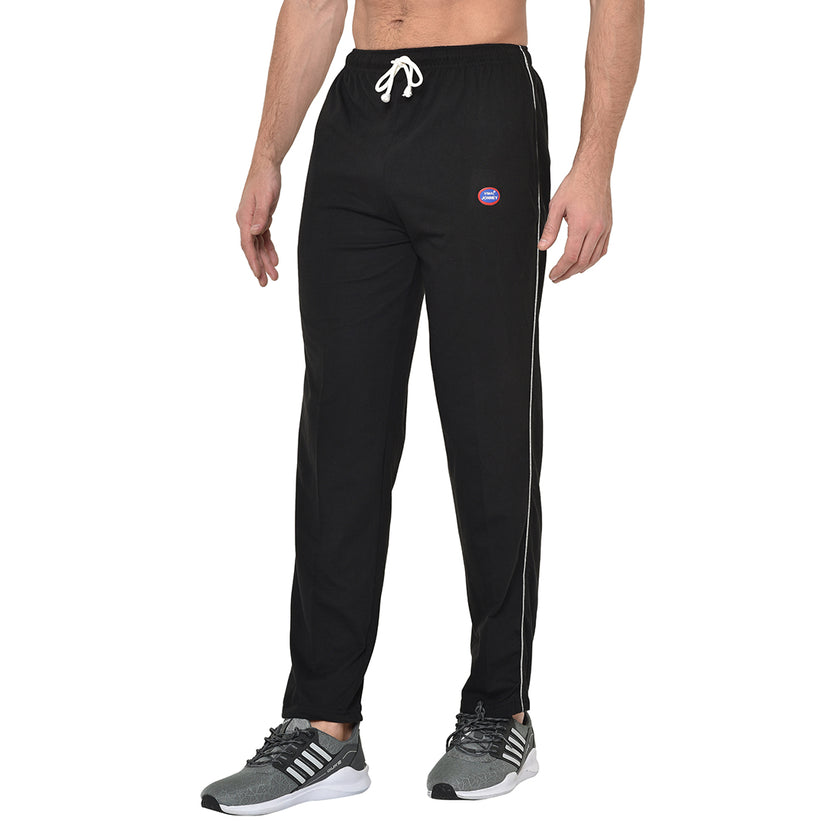 Mack Jonney Black Cotton Trackpant For Men's