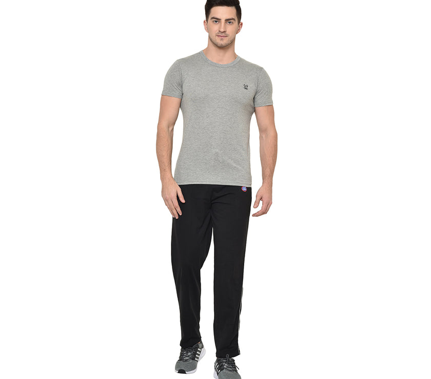 Mack Jonney Black Cotton Trackpant For Men's