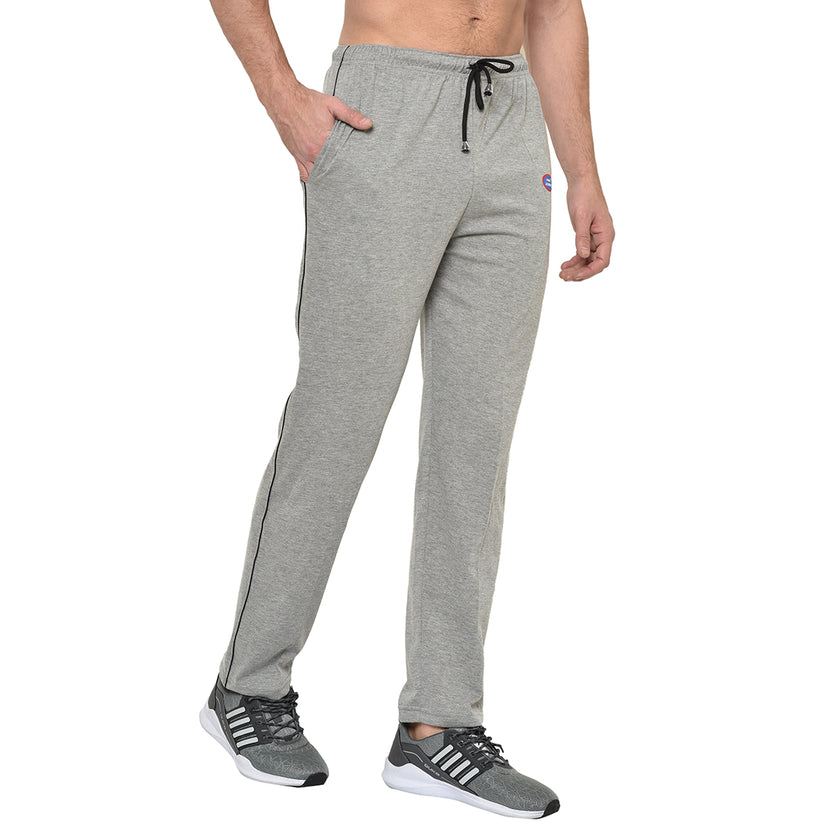 Mack Jonney Silver Cotton Trackpant For Men's