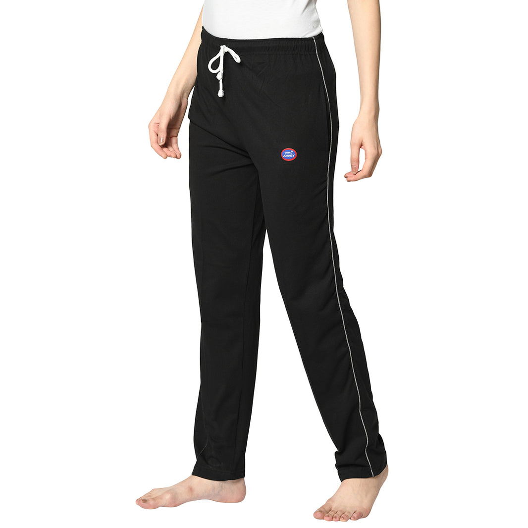 Mack Jonney Black Trackpant For Women's