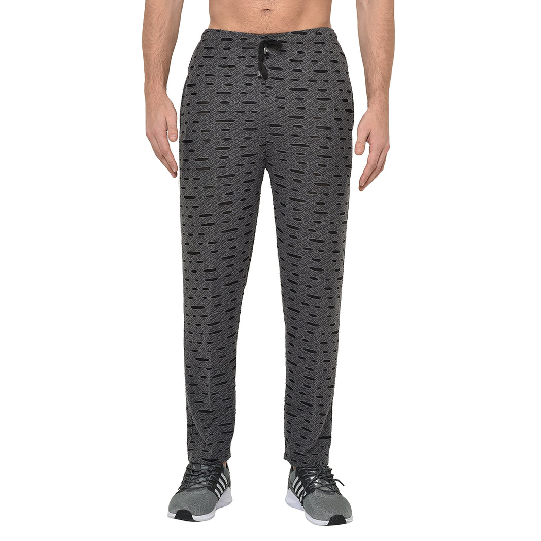 Mack Jonney Black Cotton Trackpant For Men's