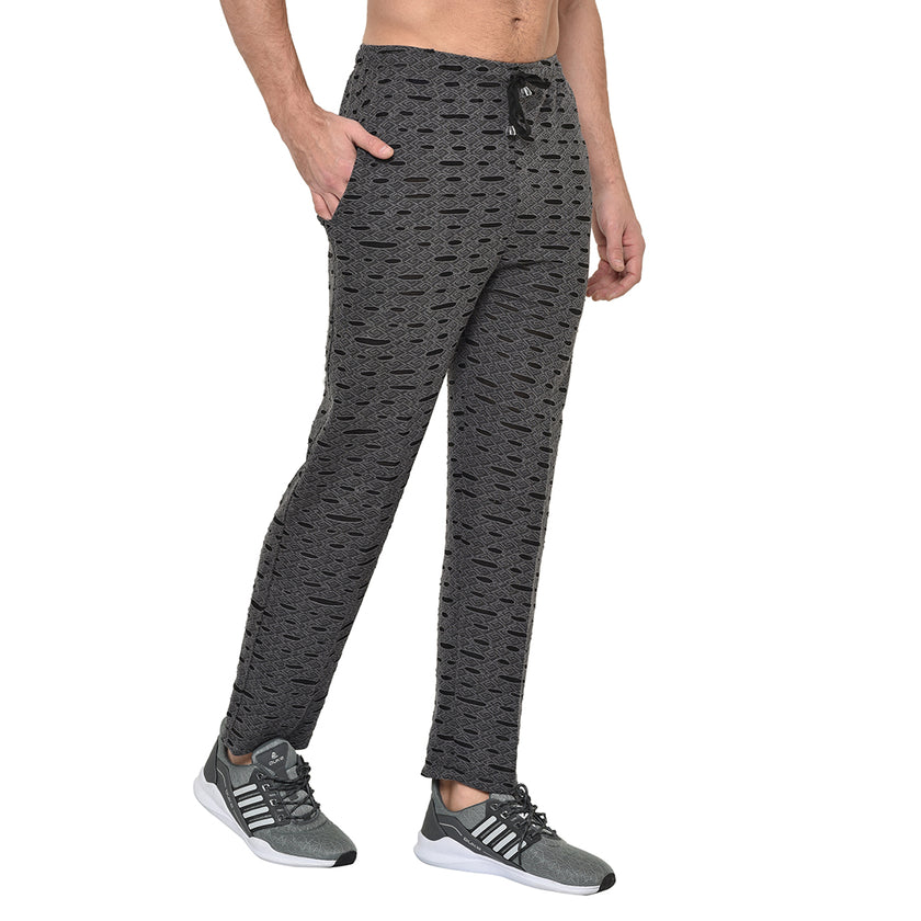 Mack Jonney Black Cotton Trackpant For Men's