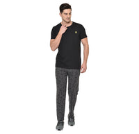Mack Jonney Black Cotton Trackpant For Men's