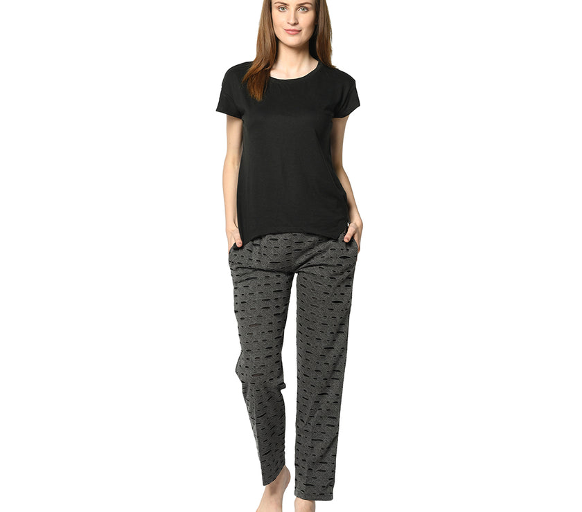 Mack Jonney Black Trackpant For Women's