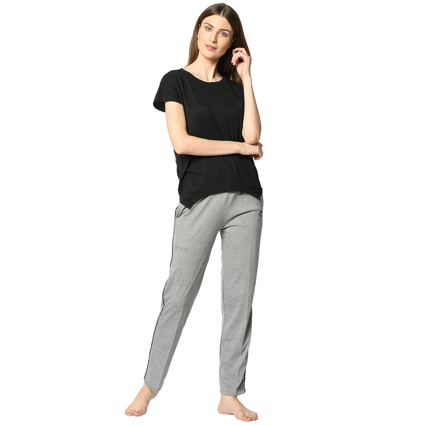 Mack Jonney Silver Trackpant For Women's