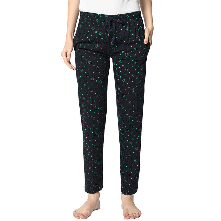Mack Jonney Dark Blue Trackpant For Women's