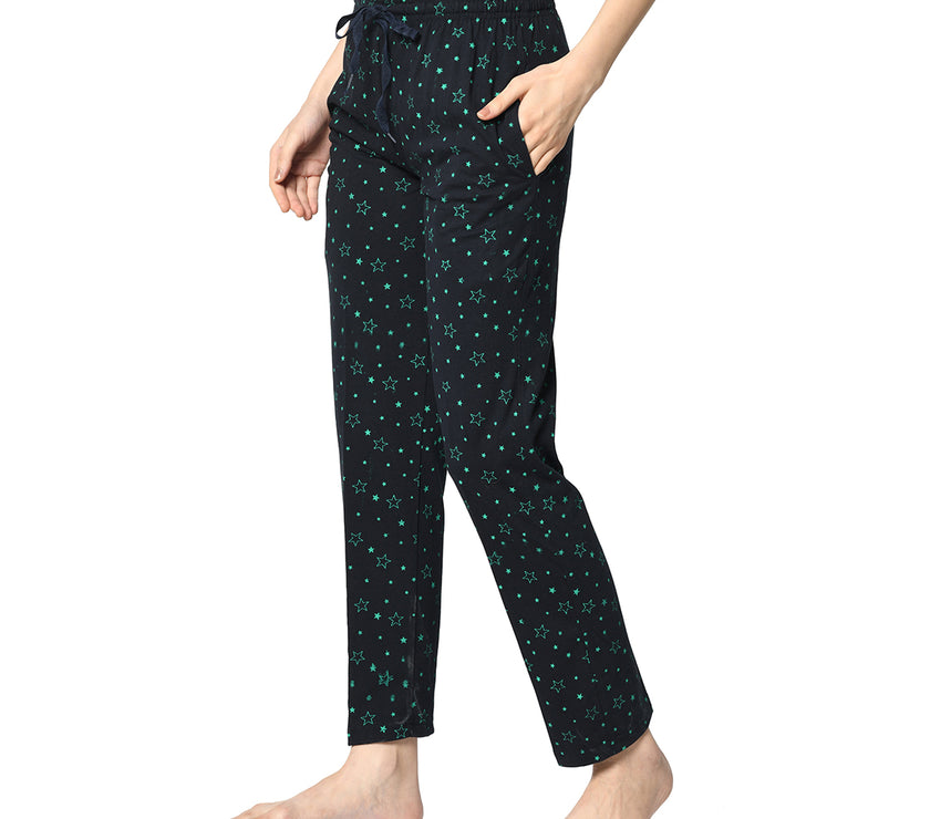 Mack Jonney Dark Blue Trackpant For Women's