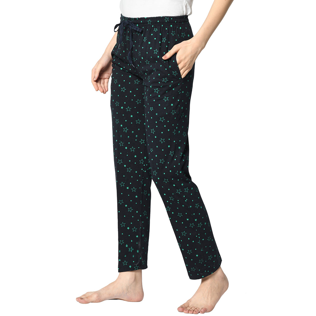 Mack Jonney Dark Blue Trackpant For Women's