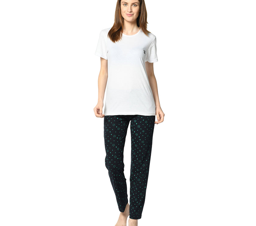 Mack Jonney Dark Blue Trackpant For Women's