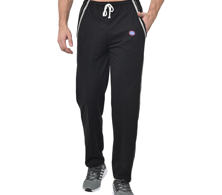 Mack Jonney Black Cotton Trackpant For Men's