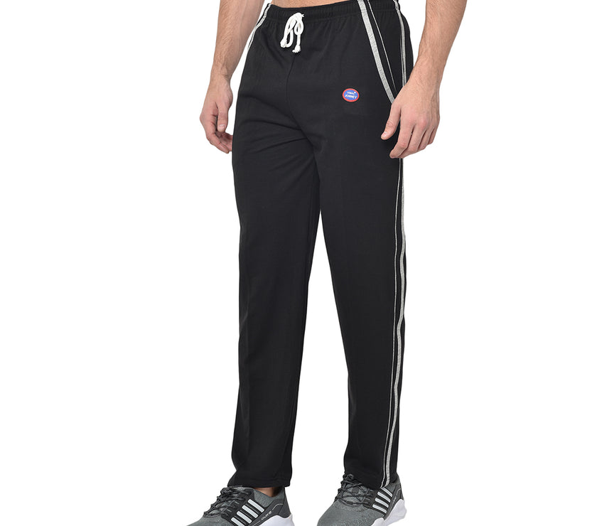 Mack Jonney Black Cotton Trackpant For Men's