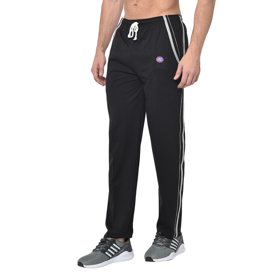 Mack Jonney Black Cotton Trackpant For Men's