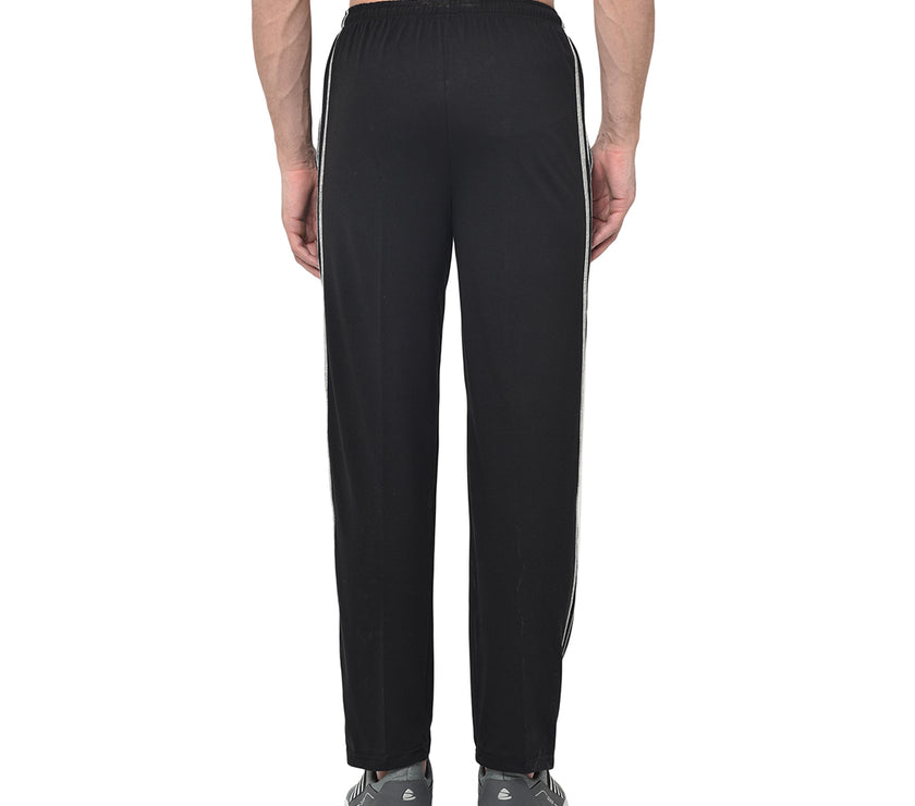 Mack Jonney Black Cotton Trackpant For Men's